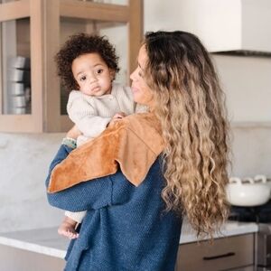 Brown Kids Burp Cloths(3)